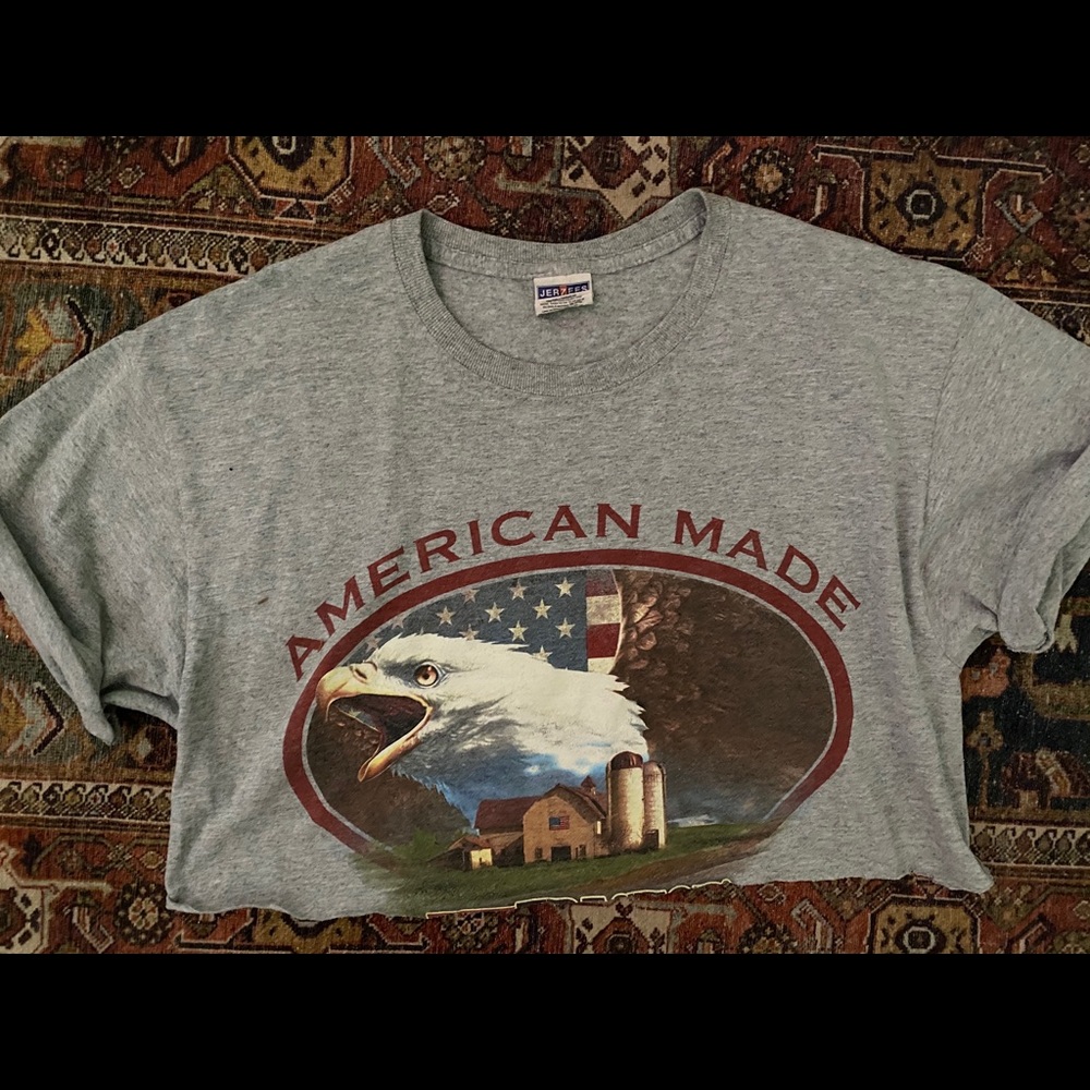 American made 1990s t shirt cropped